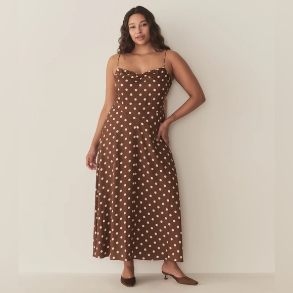 new Doen Lorraine polka dot silk blend slip midi dress in Georgine is  available for purchase on au PAY Market - Imported Goods Online Store  Co.Ltd. | au PAY Market - Online
